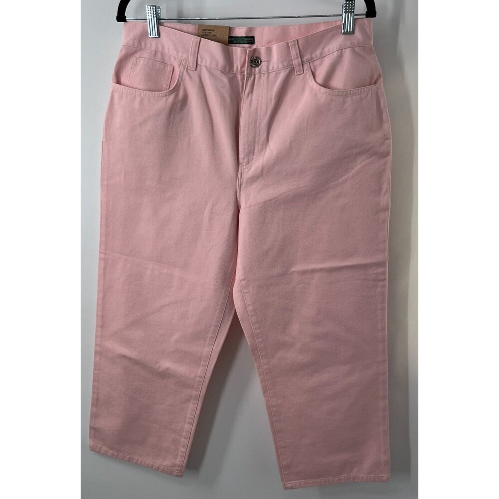new RALPH LAUREN JEANS womens size 10 pink CLASSIC MIDCALF capri crop jean pink